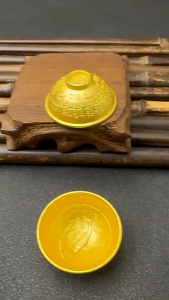 Wealth Ingots Bowl Baifu Goldfish Alloy Gold Bowl Ornament Craft Gold Ingot Container Wealth Attraction Photography Props