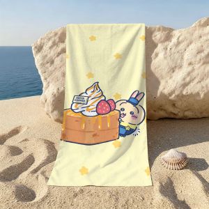 Khăn Tắm Biển Anime Nhật Bản C-Chiikawa-S Cotton Polyester Khô Nhanh Cho Phòng Tập Yoga Phòng Tập Thể Dục Suối Nước Nóng Bể Bơi Dã Ngoại