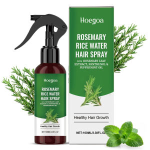 Rosemary Rice Water Hair Growth Spray with Peppermint Biotin Advanced Scalp Treatment for Thinning Hair Regrowth for Men & Women