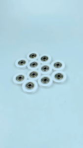 10pcs Roda Pagar Nilon Roda Katrol Bentuk U Ukuran 6x38x8mm Tanpa Rumah Roda Gerbang Bantalan Gulung Beralur