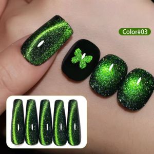 XEIJAYI 10Ml Reflective Glass Cat Magnetic Gel Nail Polish Holographic Glitter Cat Eye Gel Polish Uv Permanent Seedling Varnish
