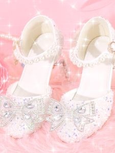 Giày Cao Gót Đế Mềm Màu Hồng Cho Bé Gái Giày Công Chúa Giày Đế Phẳng Thời Trang Giày Lấp Lánh Cho Bé Gái