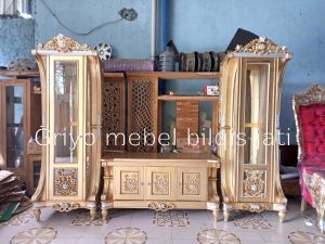 lemari hias tv ukir Jepara