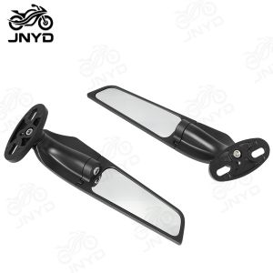 JNYD Adjustable Rotating Rearview Mirror Motorcycle Modified Wind Wing Mirrors for YAMAHA YZF R6 R3 R15 Kawasaki Moto Accessory