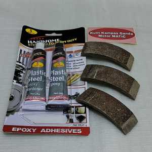 LINING KAMPAS GANDA MOTOR MATIC 3 PCS+LEM CAMPUR 48 GRAM MIO XEON SCOOPY NEX BEAT TYPE LAIN
