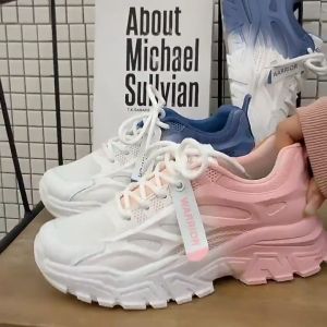 Julyya Rubber Shoes for Women: Korean Thick Bottom Lovers' Comfortable Sneakers