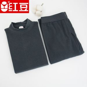 Pure Cotton High Collar Thermal Underwear Set for Parents Men Women Long Sleeve Long Pants Comfortable Warm Sleepwear Set
