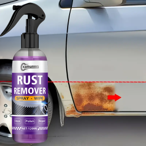 120ML Iron Rust Remover: Metal Rust Remover for Auto Parts Tires Rims Doors Car Chassis Universal Rust Removal Spray