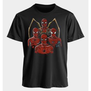 เสื้อยืดมาร์เวลสำหรับผู้ชายและผู้หญิง สไปเดอร์แมน ฤดูร้อน สไตล์อเมริกัน ฤดูใบไม้ผลิและฤดูใบไม้ร่วง รุ่นใหม่ ทรงโอเวอร์ไซส์ ลำลองและไม่ซ้ำใคร แขนสั้น