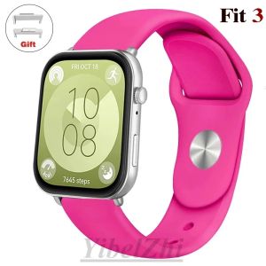Correa Sport Bands for Huawei Watch FIT 3 Strap Smart Watch Soft Silicone Wrist Bands Bracelet fit3 2024 Newest Belt Accessories