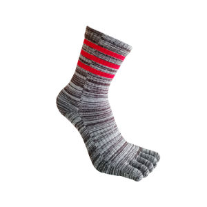 Five Finger Socks Short Mans Cotton Striped Compression Colorful Sweat-Absorbing Breathable Warm Fitness Toe Socks Sport Vintage