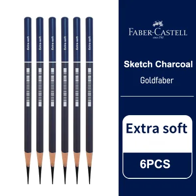 5/6PCS Faber Castell Goldfaber Charcoal Graphite Sketch Set EX-Soft Medium Hard Pencils for Drawing Sketching Shading Artists