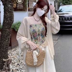 CHOEFULYN | Apricot Colored Soft Sun-protective Women Cardigan