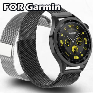 Metal Band for Garmin Venu Milanese Metal Wristband for Garmin Forerunner & Vivoactive & Vivomove，Stainless Waterproof Durable Smooth Adjustable Business