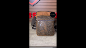 Rush Rider L Size Full Grain Cow Leather Sling Shoulder Bag CrossBody Messenger Bag