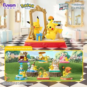 MENGYUANHUAN | Hộp Đồ Chơi Mô Hình Pikachu và Bạn Bè Pokémon