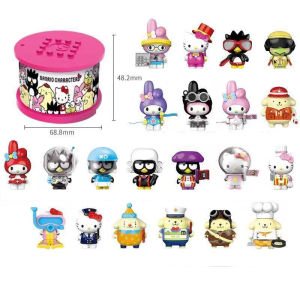 Sanrio Hello Kitty Twisted Egg Kuromi My Melody Doll Handmade Model Ornament Childrens Birthday Gift Toy