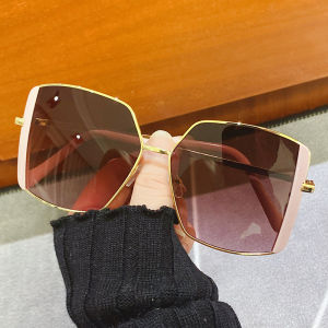 JN IMPRESSION Fashion Large Square Frame Sunglasses UV Protection Girls Wear Street Snap Sunglasses