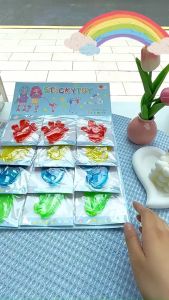 12 Pieces Sticky Hand Toy For Kid large size Sticky Kamay Fun Stretchy Glitter Gift Party Christmas Birthday