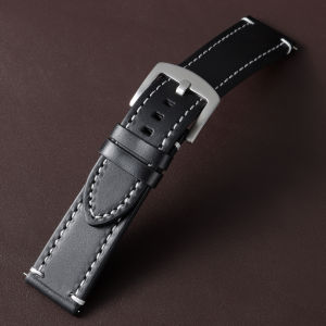 Quick Release Vintage Oil Wax Genuine Leather Watch Band 20mm 22mm Stitching Strap for Omega Brown Wrist Bracelet for Seiko Belt