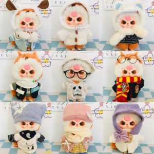 20cm Baby Three-Year-Old Baby Three Three-Generation Cute Plush Doll Blind Box Skirt Makeover Clothes