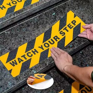 5Pcs Glow In The Dark Anti Slip Stair Treads Matt Finish Safety Grip Tape for Steps Ramps Indoor Outdoor Non Skid Strips