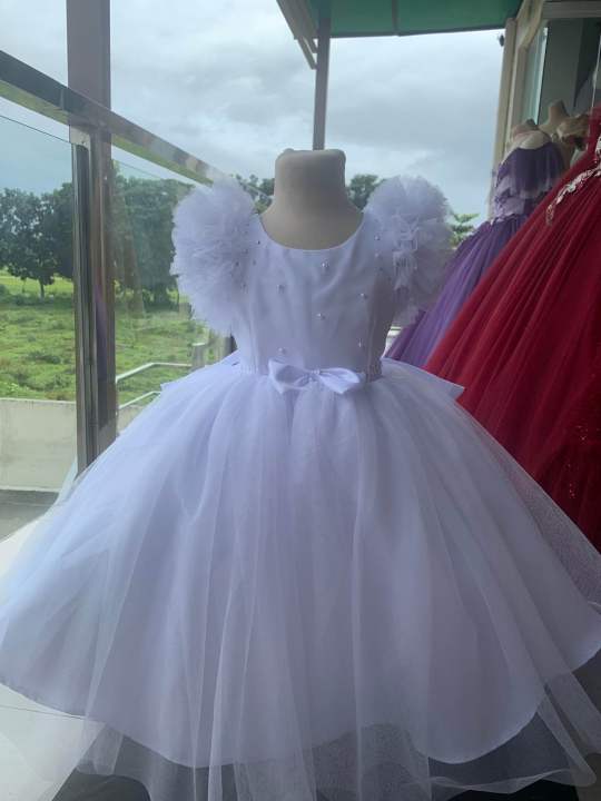 Gown Raffles Sleeveless Raffles Gown for Kids | Lazada PH