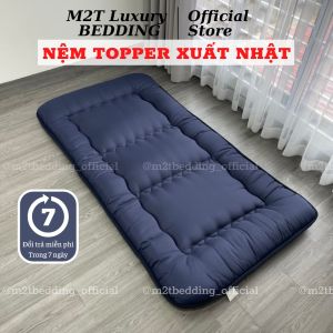 Nệm topper xuất Nhật M2T Bedding 9cm - Topper cao cấp sử dụng làm nệm đa nặng nệm văn phòng dã ngoại ký túc xá