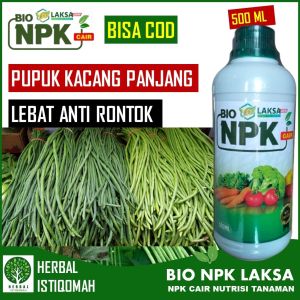 PUPUK KACANG PANJANG TERBAIK 500 ML – NPK LAKSA Pelebat Kacang Panjang Paling Bagus – Obat Pembesar Kacang Panjang Terlaris Paling Laris – Pupuk Organik Cair Semprot Pelebat Kacang Panjang Alami Paling Bagus