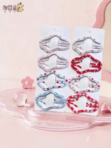 Dots and Gingham Non-Slip Childrens Hair Clips