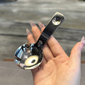 Short Handle 18/10 Stainless Steel Small Soup Spoon Seasoning Spoon Rice Box Student Children Spoon Boss Lady Personal Use