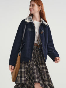 DUSHU | Warm Fur-Lined Corduroy Padded Coat