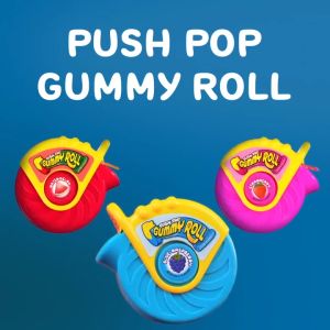 Push Pop Gummy Roll เยลลี่เทปโรยน้ำตาล