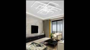 TOMAX 4-Head Modern LED Ceiling Light 3-Color Changing & Dimmable Aluminum Design for Dining Room Living Room & Bedroom - 1-Year Warranty