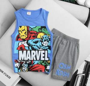 10-42kg Mẫu mới!! bộ sát nách quần đùi thun coton xuất đẹp cho bé trai 235