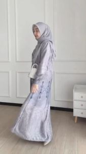 Dress Qadija Silk Mewah | Gamis Motif Kondangan Pesta Lebaran | Dress Batik Wanita
