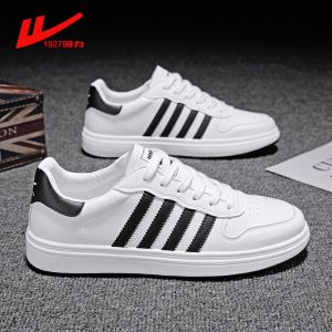 Mens Casual Shoes Breathable Leather Surface Anti-slip Work Shoes Waterproof Spring Autumn Seasonal Wear for Students And Chefs