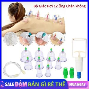 Bộ giác hơi 12 món không dùng lửa / Bộ Giác Hơi Chân Không Giúp giảm đau các chứng đau lưng đau đầu cảm cúm nhức mỏi hiệu quả cao an toàn dễ sử dụng