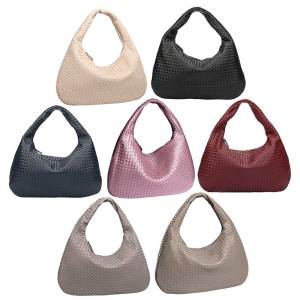 [Fast Delivery] Women Woven Tote Bag Chic Top Handle Bag Braided Clutch Bag Lightweight Work Bag