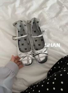 🚚จัดส่งจากไทย -รองเท้าส้นเตี้ยสไตล์บัลเล่ต์สำหรับผู้หญิง รองเท้าสตรี Mary Jane รองเท้าแฟชั่นสำหรับผู้หญิง