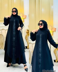 Arabian bordir bertabur Mote Swarosky kombinasi warna//Gamis Seroja mocca//Gamis Arabian bordir Terbaru variasi warna//Busuii//Yunita Lestari fashion//Promo COD//