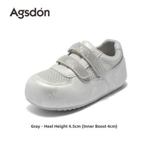 Agsdon | Thick Sole Increase Height Breathable Womens White Shoes