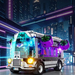 Funwhole | Cyberpunk Futuristic Bus Educational Building Blocks