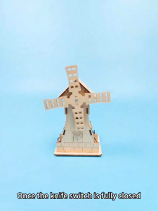DIY Handmade Science STEM Kit: DIY Electric Windmill House : Educational Science Toys: STEM Toy for Kids Wooden Toys