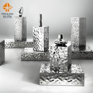 Đế Mô Hình Gương Inox Màu Bạc