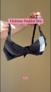 Modernform (M254) Floral Print Design Fashion Slight Push Up Padded Underwire Bra Cup B