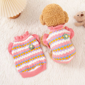 Warm Knitted Sweater for Small Dogs And Cats Yorkie Maltese Pet Clothes Anti Shedding Autumn Winter Pet Apparel Casual Style