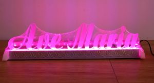 Bảng chữ mica LED full màu(7 màu liên tiếp) size 40cm chữ cắt lazer sắc nét "Ave Maria" Bảng Mica Đèn Led Trang Trí Bàn Thờ Bảng Chữ Mica 40Cm Cho Gia Đình Công Giáo - Lazada