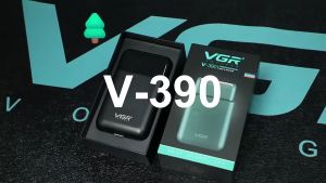 VGR V-390 Professional Electric Shaver Beard Trimmer Razor Portable Mini Shaver Reciprocating Shaving 2 Blade USB Charge for Men