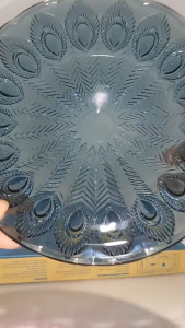 20cm Blue Peacock Design Plate/Salad/Dessert/Dinner/Decor Plate